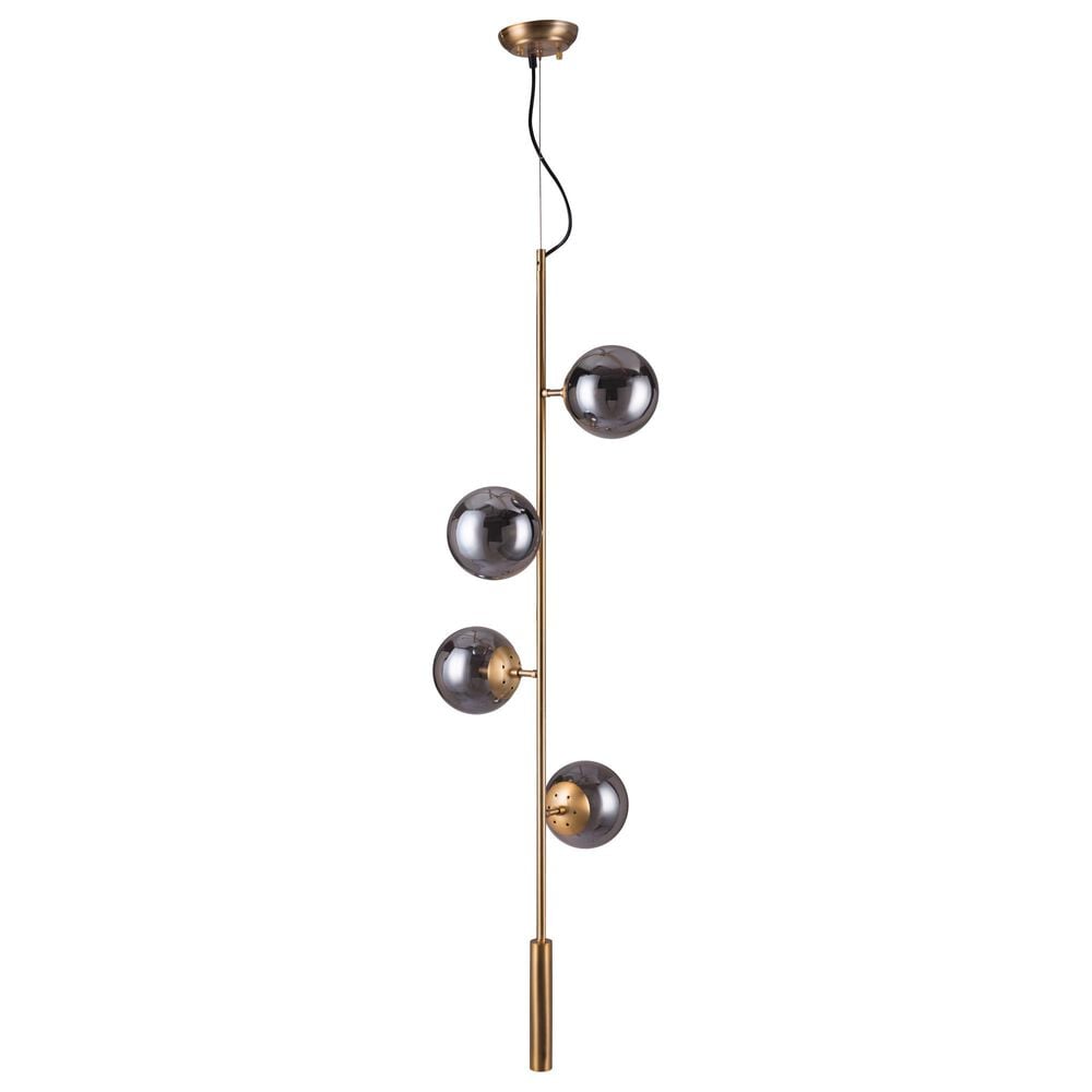 Zuo Modern Zatara Ceiling Lamp in Brass, , large