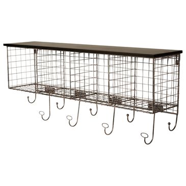 Linden Boulevard Pearse 4-Cubby Wall Shelf in Black, , large