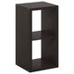 HOMLUX 2-Cube Reversible Open Back Bookshelf in Dark Oak, , large