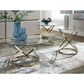 Ashley Crimonti 3-Piece Occasional Table Set in Champagne and Clear, , large