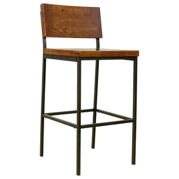 Tiddal Home Sawyer Counter Stool in Java Pine and Gunmetal, , large