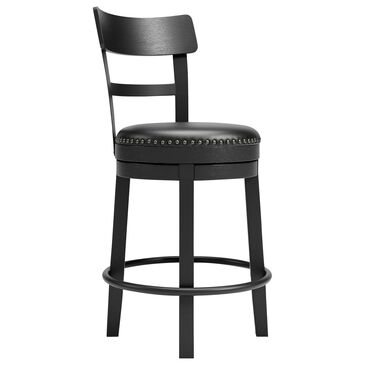 Signature Design by Ashley Valebeck 24" Counter Stool with Back in Antiqued Black, , large