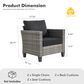 HOMLUX Patio Lounge Chair in Black (Set of 2), , large