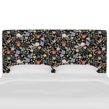 Rifle Paper Co Crafted by Cloth and Company Elly King Headboard in Aviary Black and Cream, , large