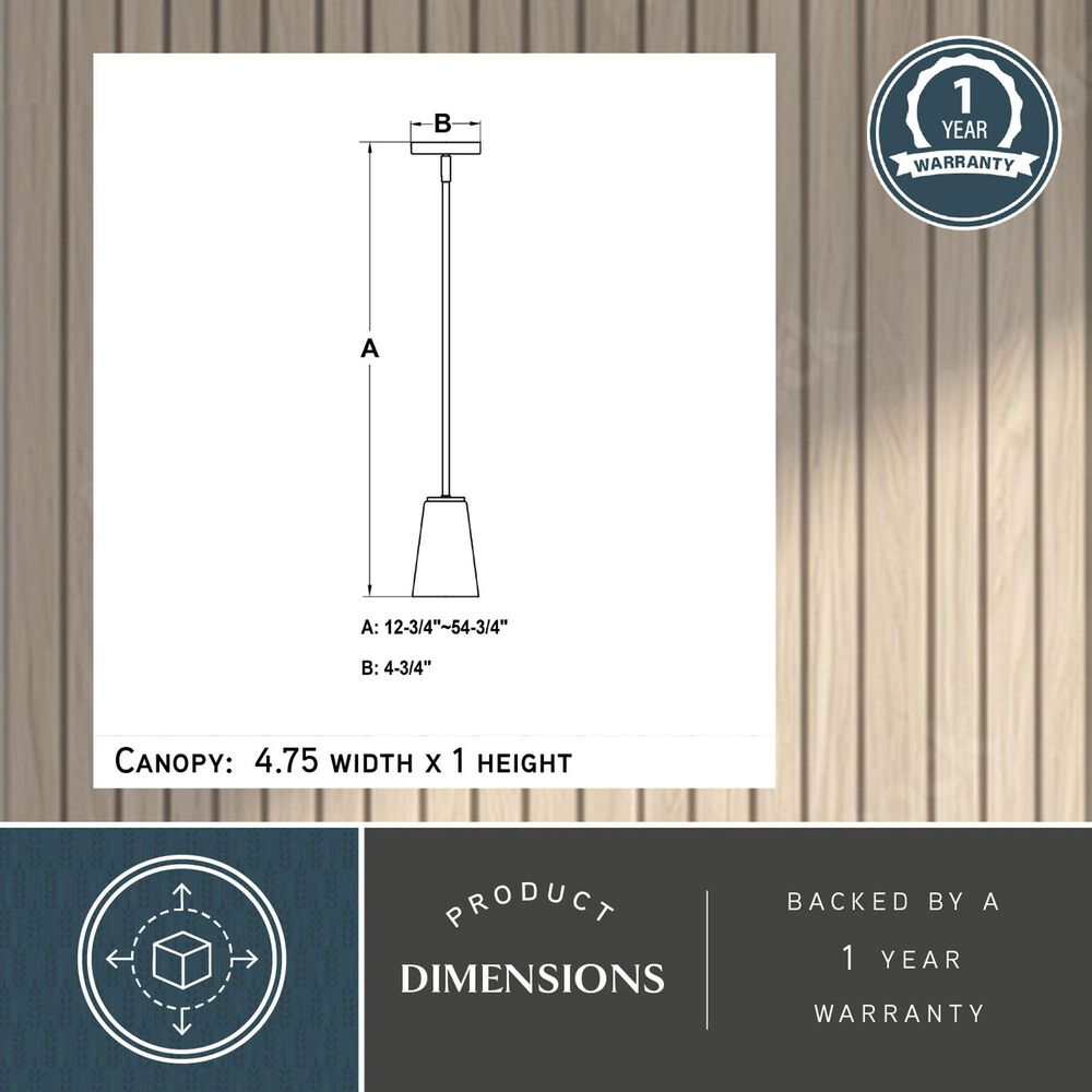 Vaxcel Beverly 1-Light Pendant in Muted Brass, , large