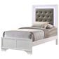 Crown Mark Lyssa Twin Bed with Nightstand in White, , large