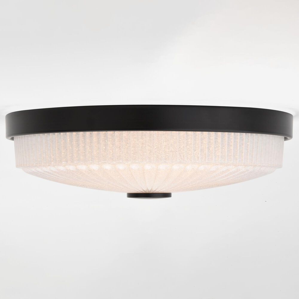 Vaxcel Preston 1-Light Flush Mount in Matte Black, , large