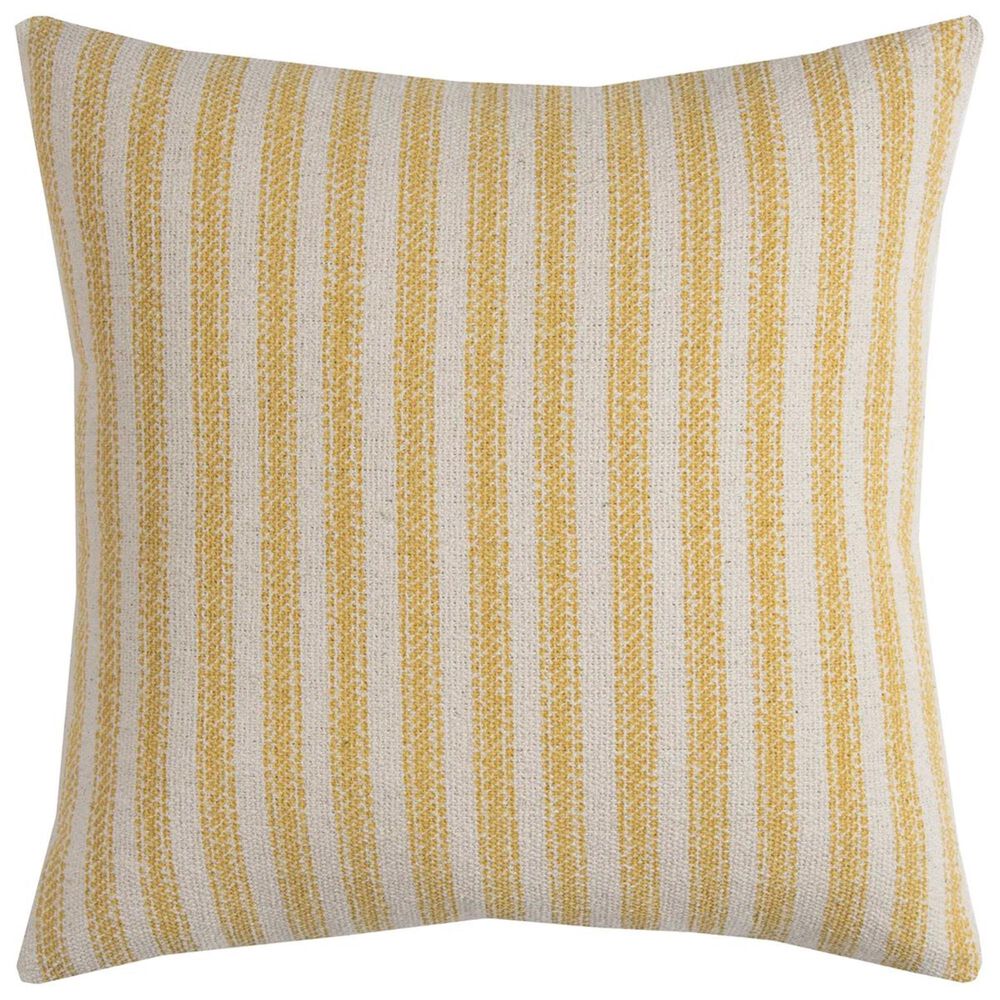 Rizzy Home 20" x 20" Pillow Cover in Yellow and Beige Stripes, , large
