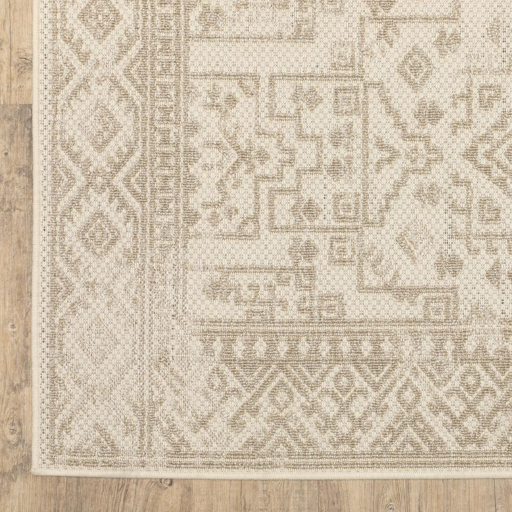 ROW by Oriental Weavers Zarina Southwestern Beige and Ivory 5'3" x 7'3" Indoor/Outdoor Area Rug, , large