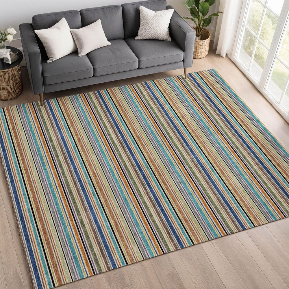 Dalyn Rug Company Soft Essentials Striped Jewel 9' x 12' Indoor/Outdoor Area Rug, , large