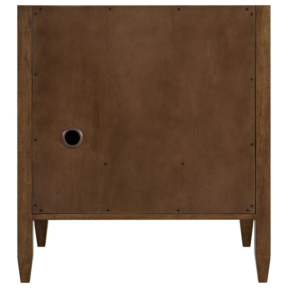 James Martin Myrrin 30" Single Bathroom Vanity in Mid-Century Walnut with 3 cm Carrara Marble Top and Rectangular Sink, , large