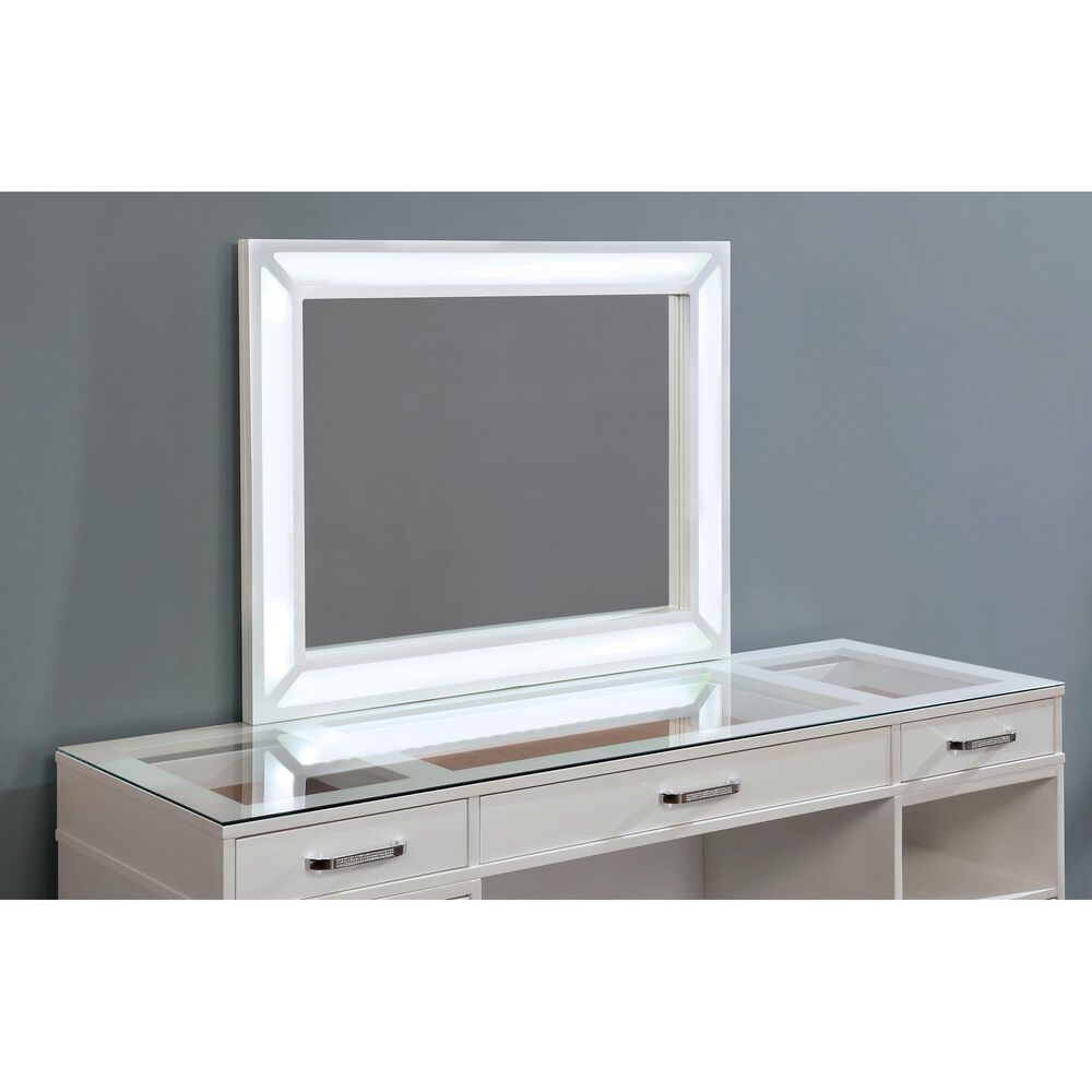 Furniture of America Hammond 3 Piece Vanity Set in Luminous White, , large