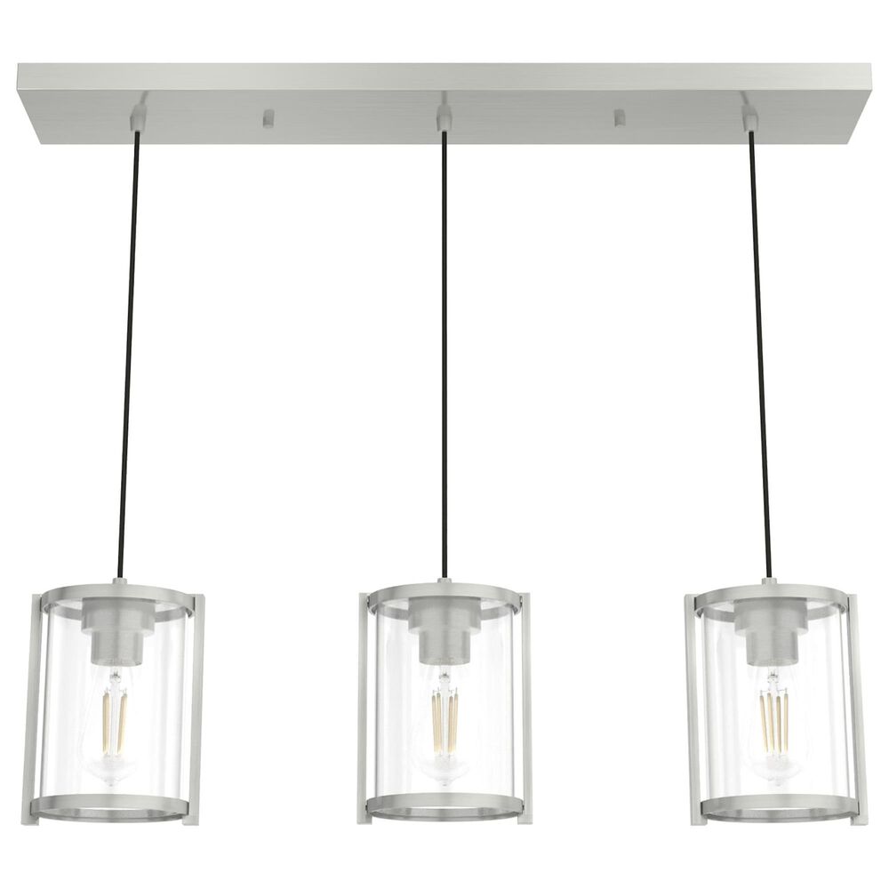 Hunter Astwood 3 Light Cluster Linear in Brushed Nickel, , large