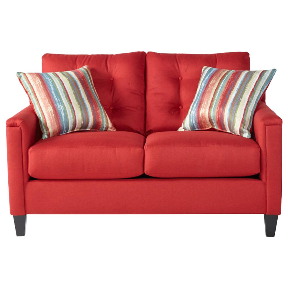 Hughes Furniture Loveseat in Jitterbug Red, , large