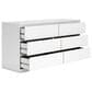Ashley Onita 6-Drawer Dresser in White, , large