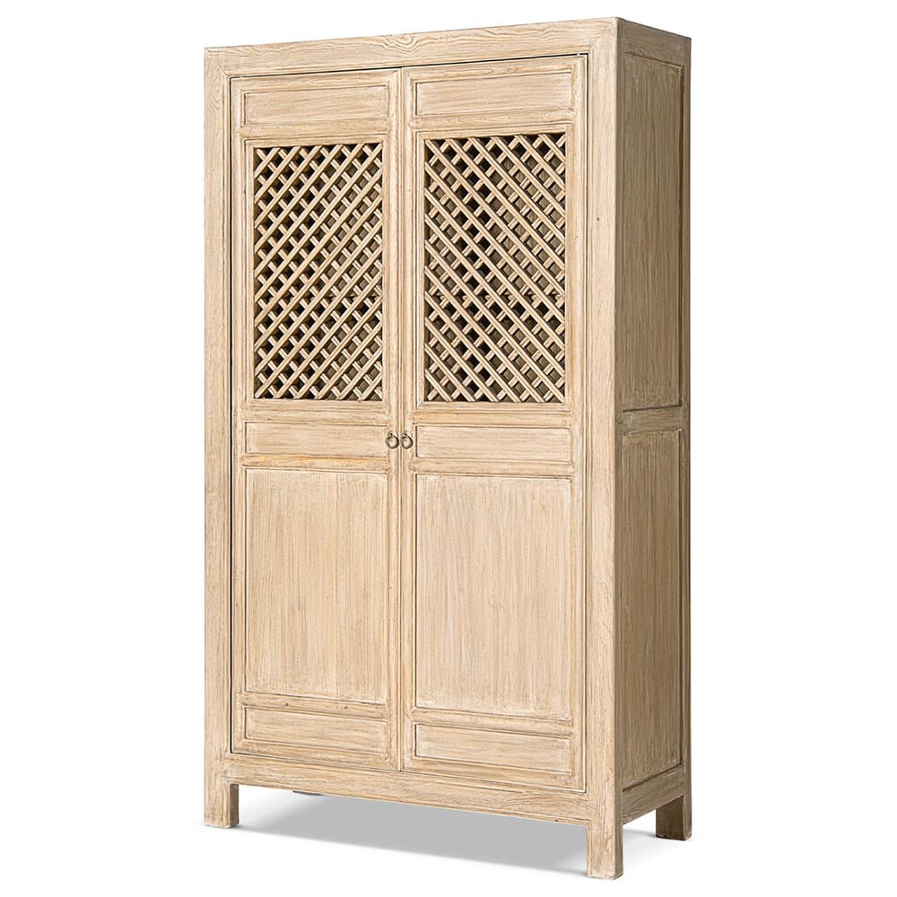 Jennifer Taylor Home Arden 83" 2-Door Tall Bookcase Storage Cabinet in Heritage Light Natural Brown, , large