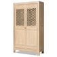 Jennifer Taylor Home Arden 83" 2-Door Tall Bookcase Storage Cabinet in Heritage Light Natural Brown, , large