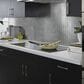 Shaw Geoscape Chevron Dark Grey 11.61" x 11.02" Ceramic Mosaic Sheet, , large