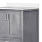 Lexora Home Jacques 80" Double Bathroom Vanity in Distressed Grey with 2 cm White Cultured Marble Top and Rectangular Sinks, , large