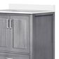 Lexora Home Jacques 80" Double Bathroom Vanity in Distressed Grey with 2 cm White Cultured Marble Top and Rectangular Sinks, , large
