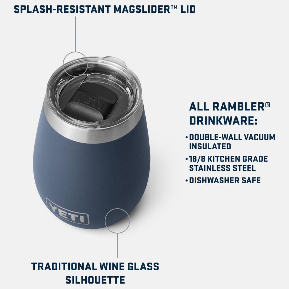 YETI Rambler 10 Oz Wine Tumbler with MagSlider Lid in Rescue Red, , large