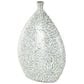 Maple and Jade Large Mosaic Floral Decorative Vase in Blue and Cream, , large