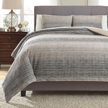 Signature Design by Ashley Arturo King Duvet Cover Set In Natural/Charcoal, , large