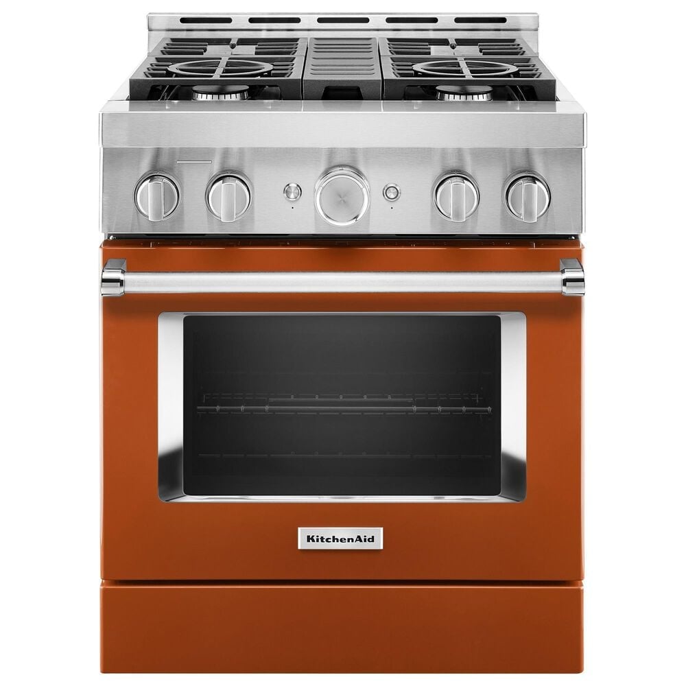 KitchenAid 4.1 Cu. Ft. Freestanding Gas Range with True Convection in Scorched Orange, , large