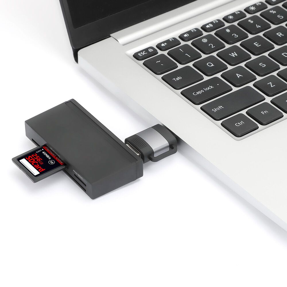 Manhattan 2-Piece USB C to USB A and USB A to USB C Adapters in Black and Space Gray, , large