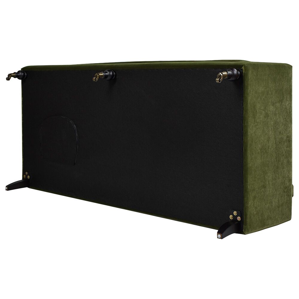Jennifer Taylor Home Elliot Stationary Sofa in Olive Green Velvet, , large