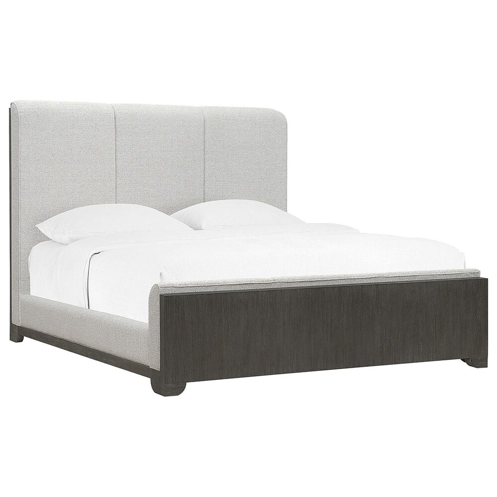 Nicolette Home Anderson Park Dark 4-Piece King Upholstered Bedroom Set in Moose Trail and Frontier Brown, , large
