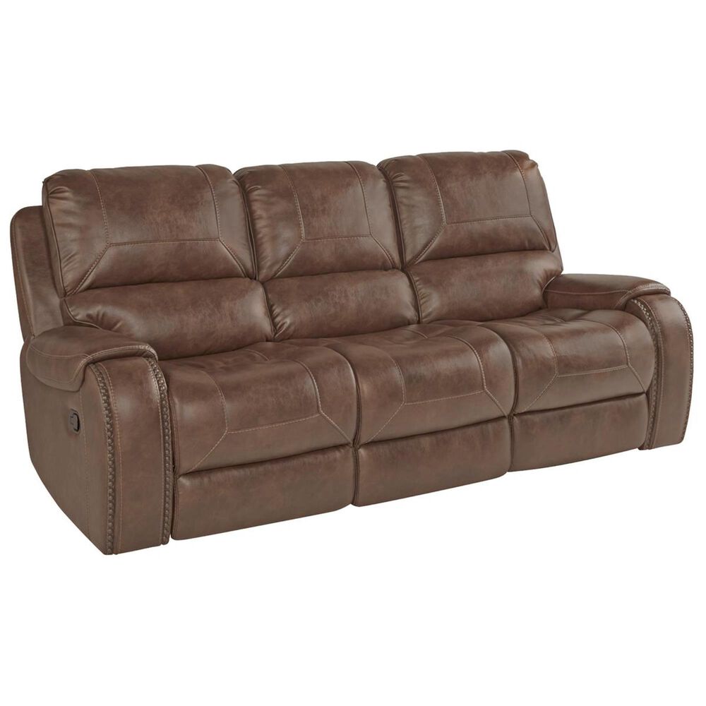 Prime Resources International Waylon Manual Reclining Sofa with Drop Down Table in Mesquite, , large
