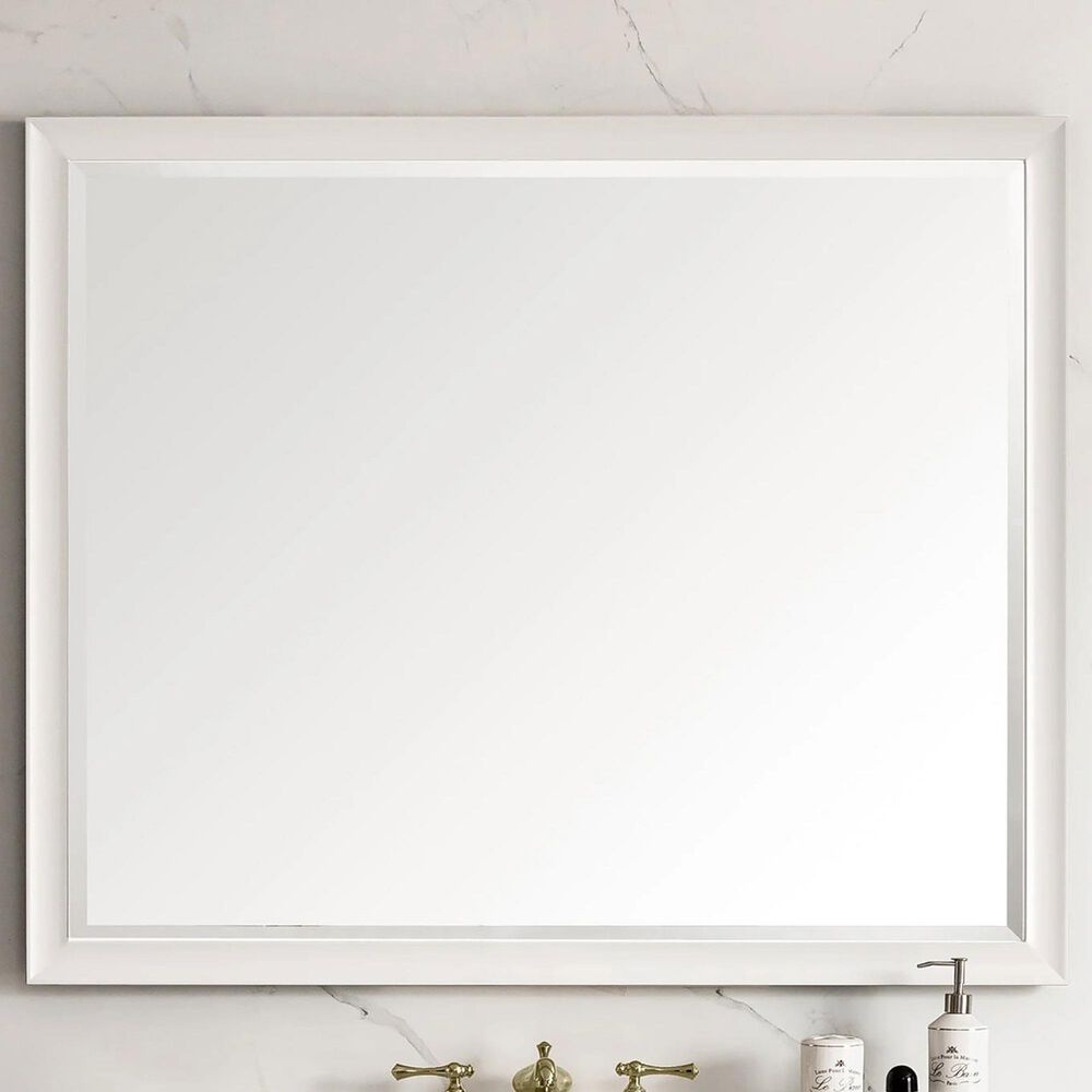 James Martin Vanities Glenbrooke 48" Rectangular Mirror in Bright White, , large