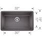 Blanco Precis 32" Super Single Bowl Kitchen Sink in Cinder, , large