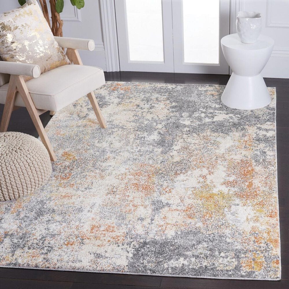 Safavieh Aston 5&#39;3&quot; x 7&#39;7&quot; Grey and Gold Area Rug, , large