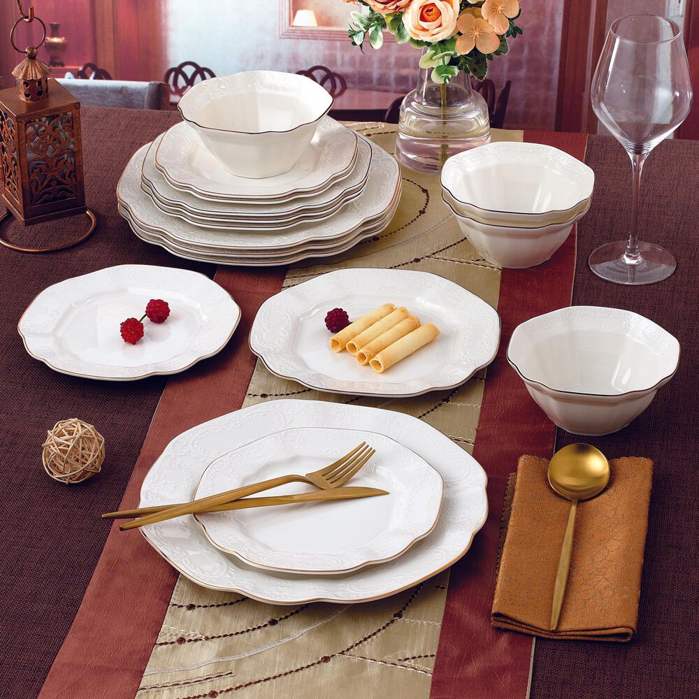 Gifts Plus Bernadotte 16-Piece Dinnerware Set in White, , large