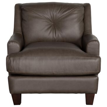 Italiano Furniture Somerset Leather Chair in Umber Brown, , large