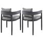 Blue River Argiope Outdoor Dining Chair in Dark Gray (Set of 2), , large