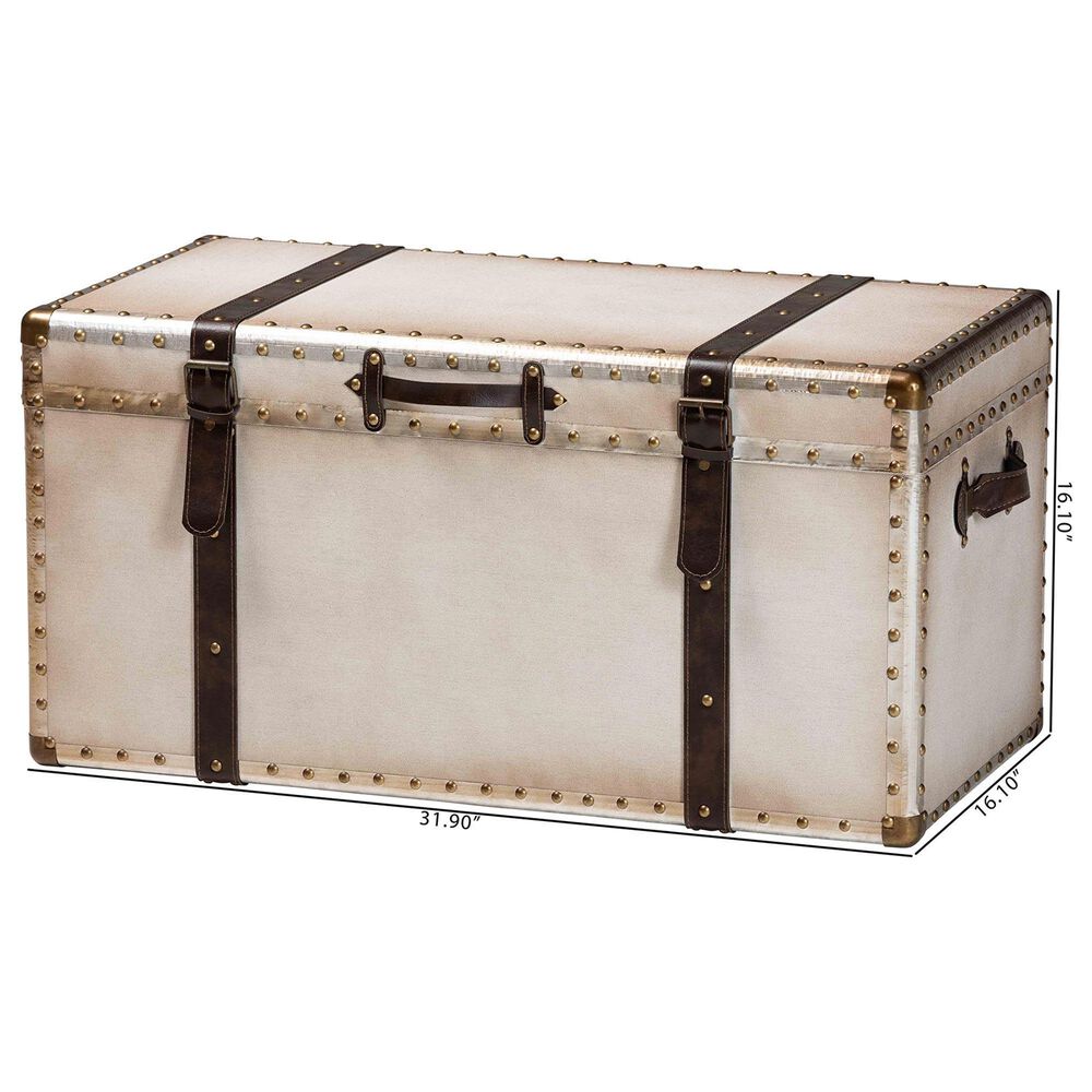 Baxton Studio Nevio Lift-Top Storage Trunk in Weathered White, , large