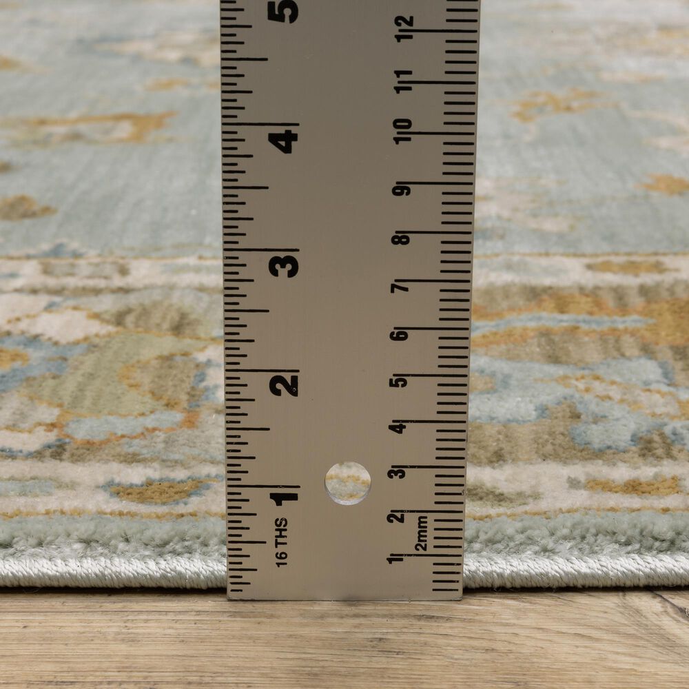 Oriental Weavers Maeve MAE06 Blue and Rust 7&#39;10&quot; x 10&#39;10&quot; Area Rug, , large