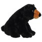EcoNation 9.5" Black Bear Plush, , large