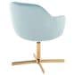 Lumisource Buena Swivel Accent Chair in Light Blue, , large