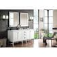 James Martin Vanities Addison 72" Double Bathroom Vanity in Glossy White with 3 cm Ethereal Noctis Quartz Top and Rectangular Sinks, , large