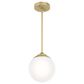 Hunter Hepburn 1-Light Mini Pendant in Painted Modern Brass, , large