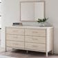 Ashley Cadmori Dresser and Mirror in Brown and White, , large