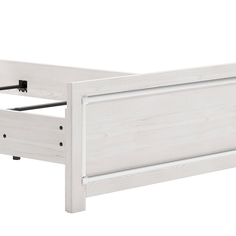 Ashley Altyra Full Panel Bed in White with LED Headboard, , large