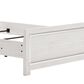 Ashley Altyra Full Panel Bed in White with LED Headboard, , large
