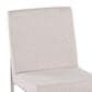 Lumisource Fuji Side Chair with Beige Cushion in Brushed Stainless Steel (Set of 2), , large