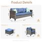 HOMLUX 5-Piece Outdoor Patio Furniture Set in  Denim Blue, , large