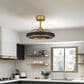 Cal Lighting Arroyo Ceiling Fan with Light in Antique Brass and Black, , large